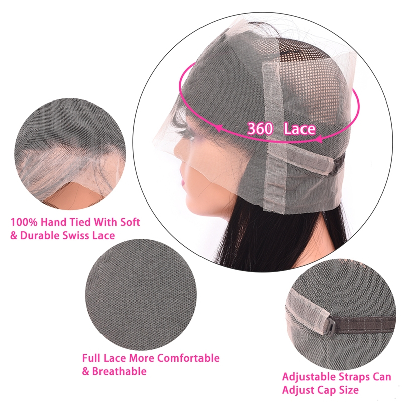 360 Transparent Lace Frontal Closure 22.5x4x2 With Adjustable Strap Virgin Body Wave Hair - 图片 6